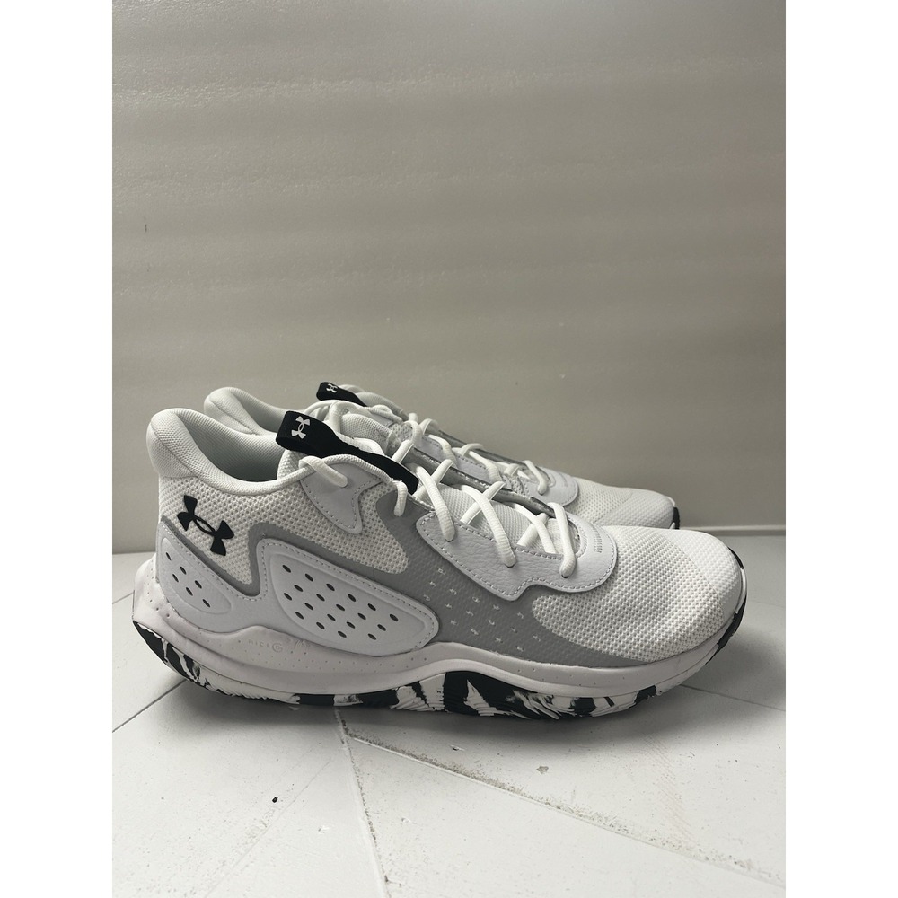 Under Armour UA Jet '23 Men's Basketball Shoes White Black Grey Size 14